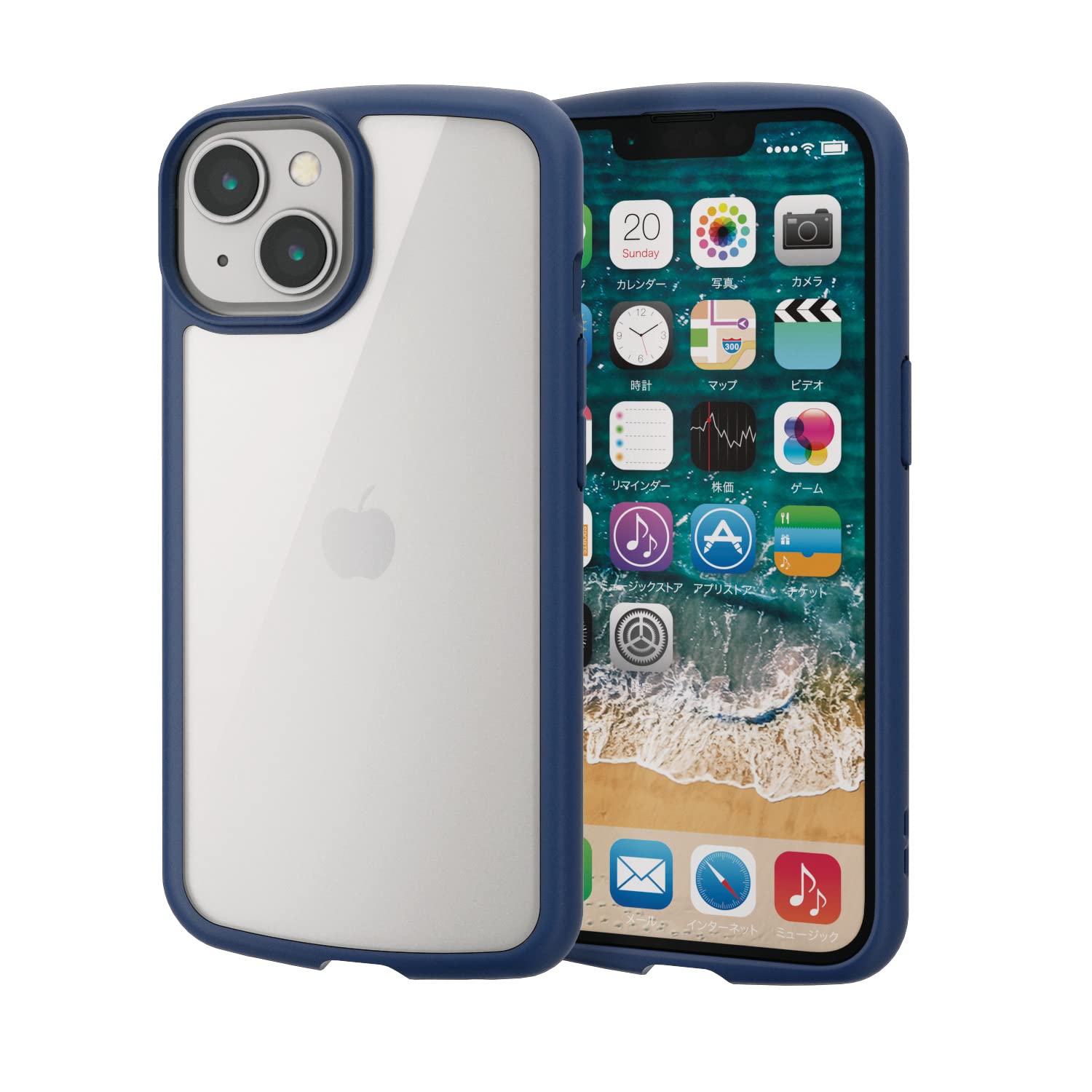 エレコム TOUGH SLIM LITE フレームカラー(ネイビー)の商品画像