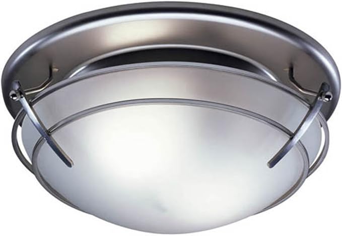 Nutone 757Snnt Decorative Bath Fan With Light Satin Nickel 2-60W Bulbs ...