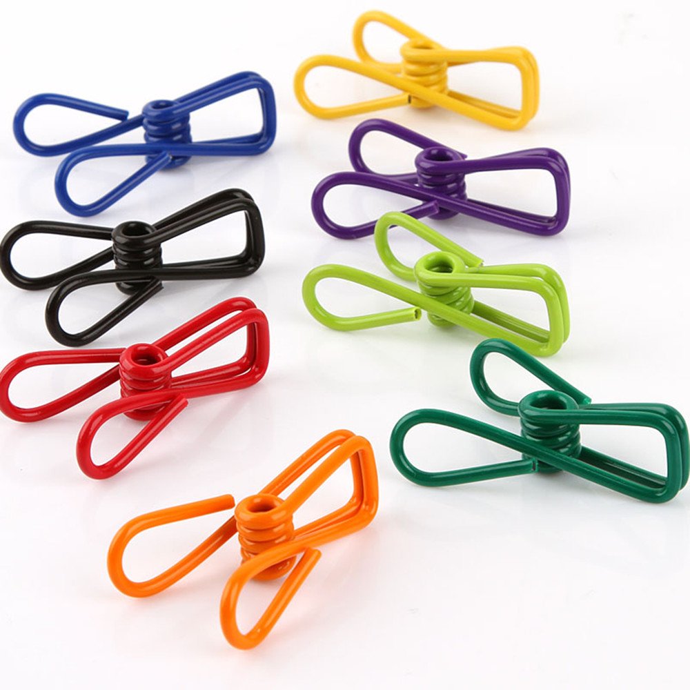 Yueton Pack Of 30 MultiPurpose Clothesline Utility Clips Steel Wire New