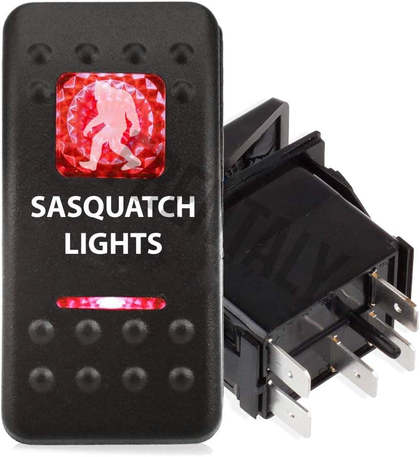 Frentaly Red 12V 20 Amp Waterproof ON Off Custom Marine Boating Vehicle 5 Pin Control Kit Toggle Rocker Switch