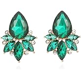 FENBORY Vintage Rhinestone Earrings Fancy Crystal Cluster Drop Earrings Art Deco Earrings for Women