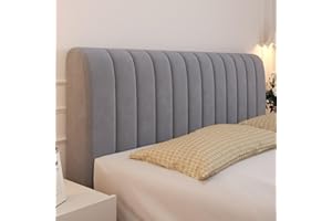 EFELIM Velvet Bed Headboard Cover Queen King Full King Size Headboard Slipcover Quilted Thicken Dustproof Protector Cover for Bedroom Decor Washable (Dark Gray,Queen:150cm/59in)
