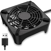 GSCOLER X1 USB Cooling Fan, 18dB Ultra Quiet 120mm USB Computer Fan with Built-in Cable, Portable Fast Cooling Suitable for Router, Receiver, Amplifier, DVR, PlayStation, Xbox, Computer Cabinet More