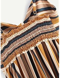 floerns para mujer, sin mangas correa de espagueti Cami Fit y Flare vestido