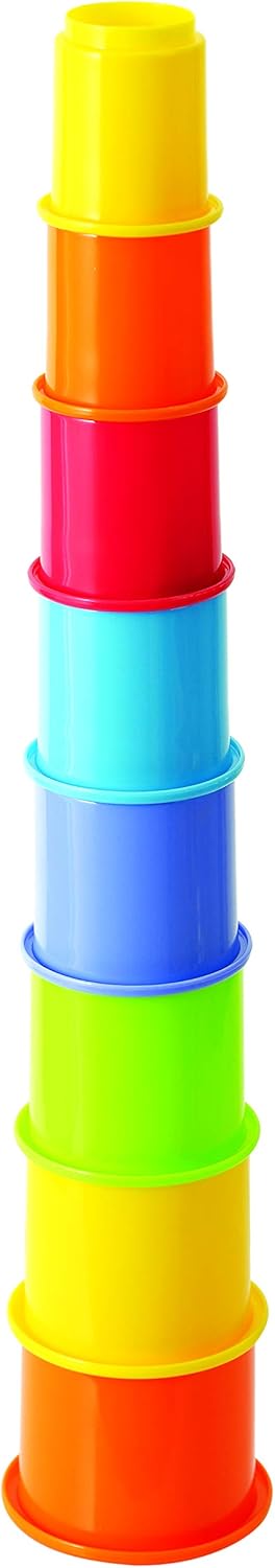 PlayGo My First Year Rainbow Stacking Cups Baby Toys Educational Toddler Toys Top Blocks Game Kit BPA Free Toys for 1 2 3 4-5 Year Old Girls Boys