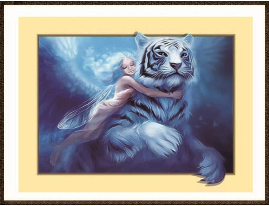 Woaills 5D Diamond Embroidery Painting Cross Stitch,Cat and Tiger DIY Home Decor Craft Square 11.81 Inches