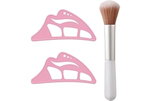 RWSEFK Eyetour Eyeshadow Stencil Kit (2-Piece Set) - Professional Eye Makeup Template for Symmetrical Eyeshadow & Eyeliner Looks - Reusable Guide for Powder, Cream & Liquid Shadows (Pink)