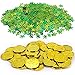 Konsait St Patricks Day Decorations, St.Patrick Shamrocks and Leprechauns Foil Table Confetti (About 400Pcs) &Lucky Shamrock Plastic Coins (40/Pkg) for Saint Patrick Party Decoration Favors Supplies