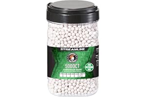 Lancer Tactical 5,000 Round 6mm Airsoft Outdoor Pellets 0.20g-0.40g, Bucket Size Competition Grade Outdoor BBS - Outdoor Field Compliant (Made in Taiwan)