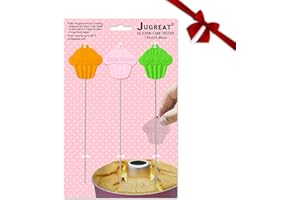 3 Pieces Cake Tester Needles, Stainless Steel Reusable Cake Tester Skewer Needles for Kitchen Home Bakery Tools,3 Color