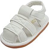 WILLFUN Baby Boy Girl Summer Infant Squeaky Sandals Premium Rubber Sole Closed-Toe Non-Slip Shoes Toddler First Walkers