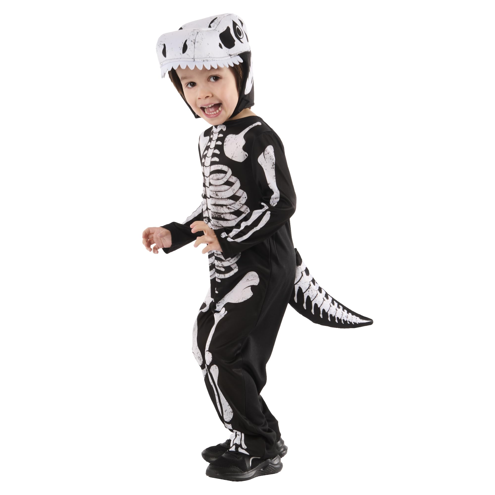 Rubies Official Skeleton Dinosaur Costume, Kids Fancy Dress, Size Age 3-4 Years Halloween