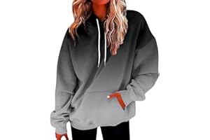 SHAOBGE Womens Plus Size Hoodies Tops Casual Long Sleeve Drawstring Loose Hooded Pullover Sweatshirt with Pocket