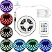 Led Strip Lights Battery Powered,abtong RGB Led Lights Strip with RF Remote Control Waterproof Led Strip Rope Lights Multi Color Changing Led Lights-2M/6.56ft