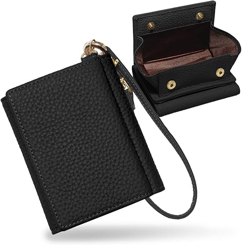 Amazon Co Jp Flank Gerald ミニ財布 キーケース スマートキー キーレス リモコン 車 小さい財布 牛本革 レザー 財布 レディース メンズ ストラップ付 キーウォレット 三つ折り カード入れ 小銭入れ Black ブラック ジュエリー