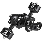 SMALLRIG Articulating Magic Arm with Double Ballheads (1/4" Screw) Monitor Mount for Field Monitor, Lights, Audio Recorders - 2070
