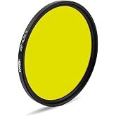Tiffen 49mm Deep Yellow 15 Camera Lens Filter, Black &amp; White Photography | Increases Black &amp; White Contrast, Ideal for Landscape Photography, Enhances Cloud &amp; Sky Separation