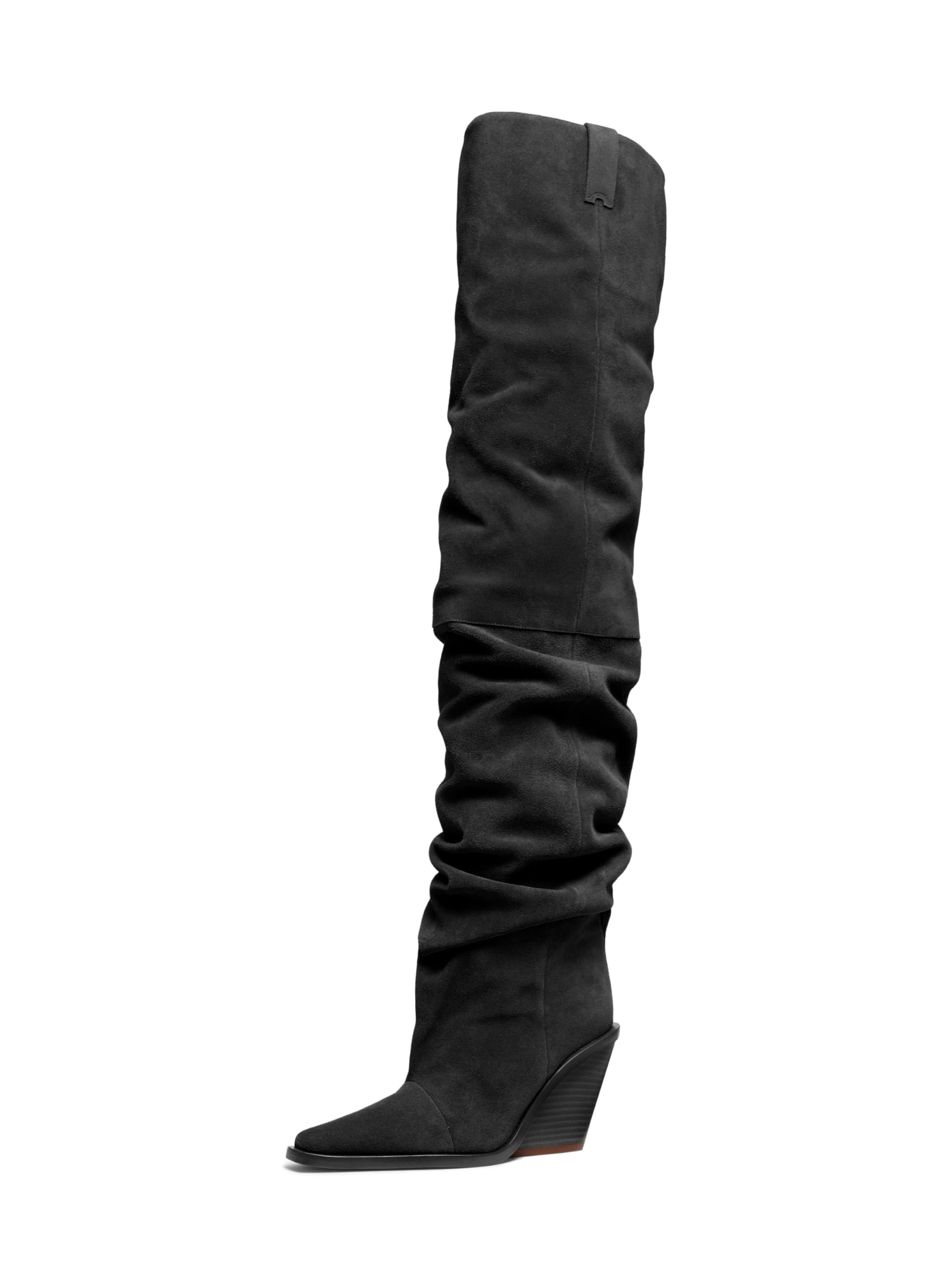 Michael Kors Women’s Noemie Over the Knee Heeled Boot, Black, 8