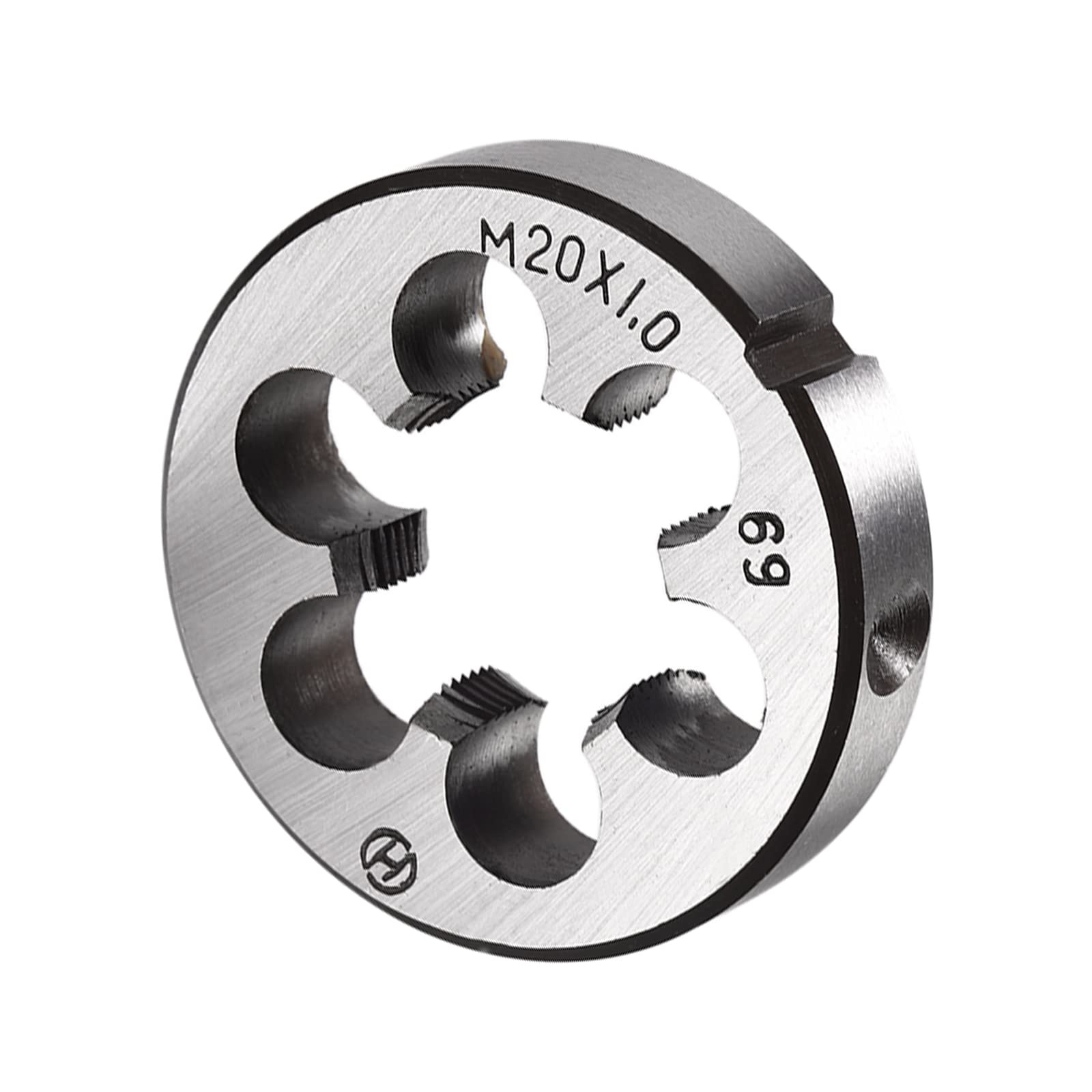 CoCud Round Threading Dies, Metric M20 x 1 Thread, 9SiCr Alloy Tool Steel Screw Milling Tools - (Applications: for Machine Thread Repair), 1-Piece