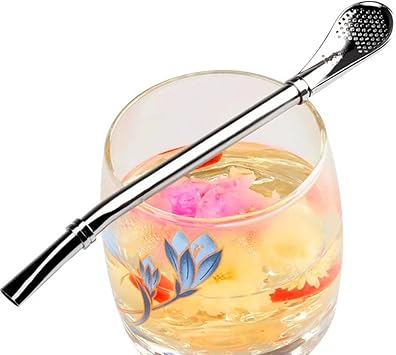 Amazon ボコダダ Vocodada ストロー 人気 罰ゲーム パーティー 道具 面白い ステンレス製 宴会 飲み会 卒業 1本 再利用可能 銀 結婚式 お祝い 便利 安全 大人気 業務用 ステンレス鋼 フィルター ストロースプーン Vocodada ストロー ストロー