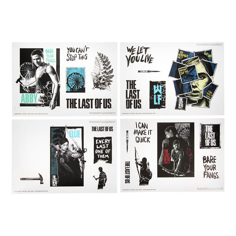 Paladone The Last of US Official Licensed Gadget Decals, Reuseable Gaming Accessory, Gamer and Movie Fan Decor and Gift for Laptops and Phones