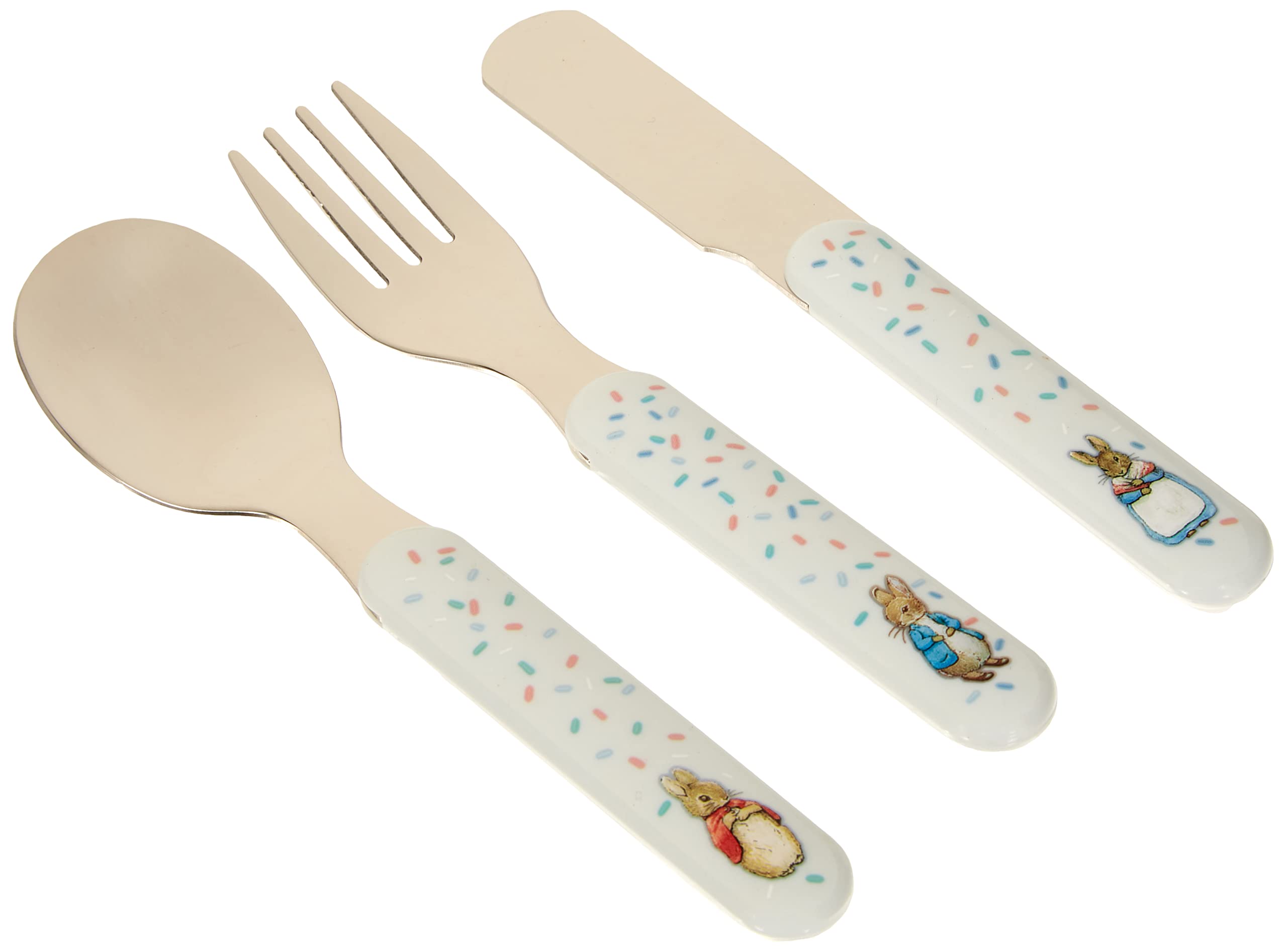 Petit Jour Paris - 3-Piece Cutlery Set Peter Rabbit - Perfectly Suitable for The Small Hands!, Multicolored