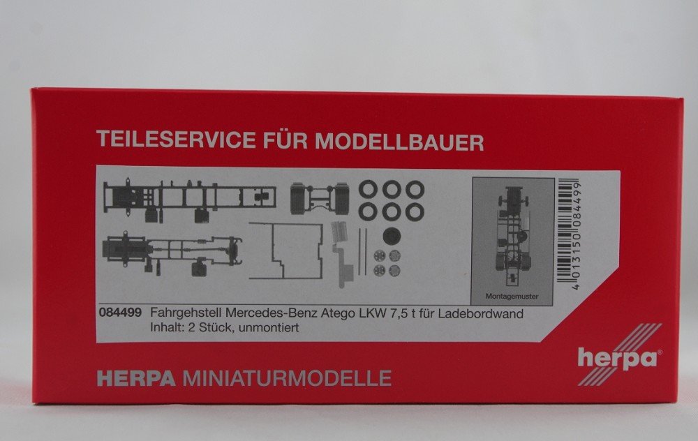 herpa 084499-7.5 t Mercedes-Benz Atego truck chassis for tailgate elevator