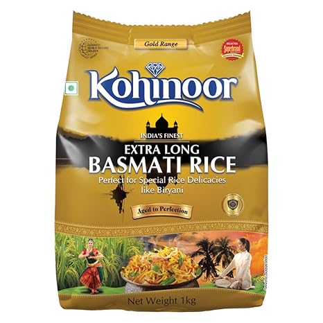 Kohinoor Extra Long Gold Basmati Rice, 1kg