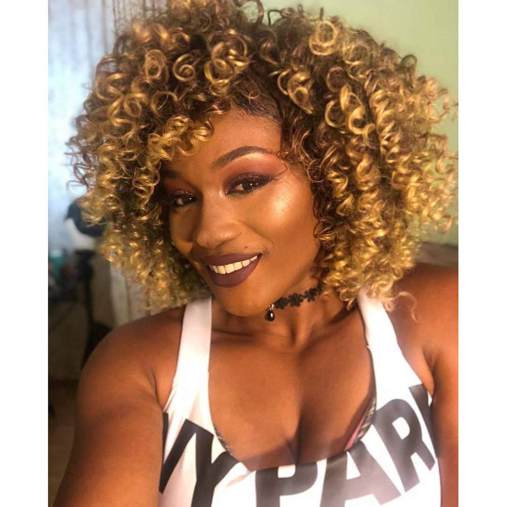Amazon.com : Synthetic Long Afro Kinky Curly Wigs for 