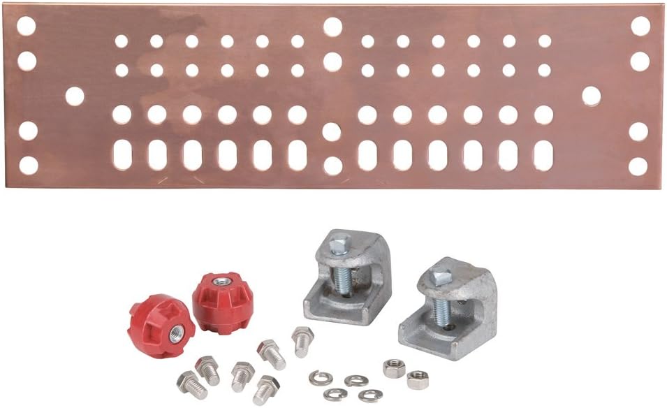 Andrew UGBKIT Universal Ground Bar Kit with Solid Copper BussBar Pre-Drilled for Grounding and Power Distribution Equipment