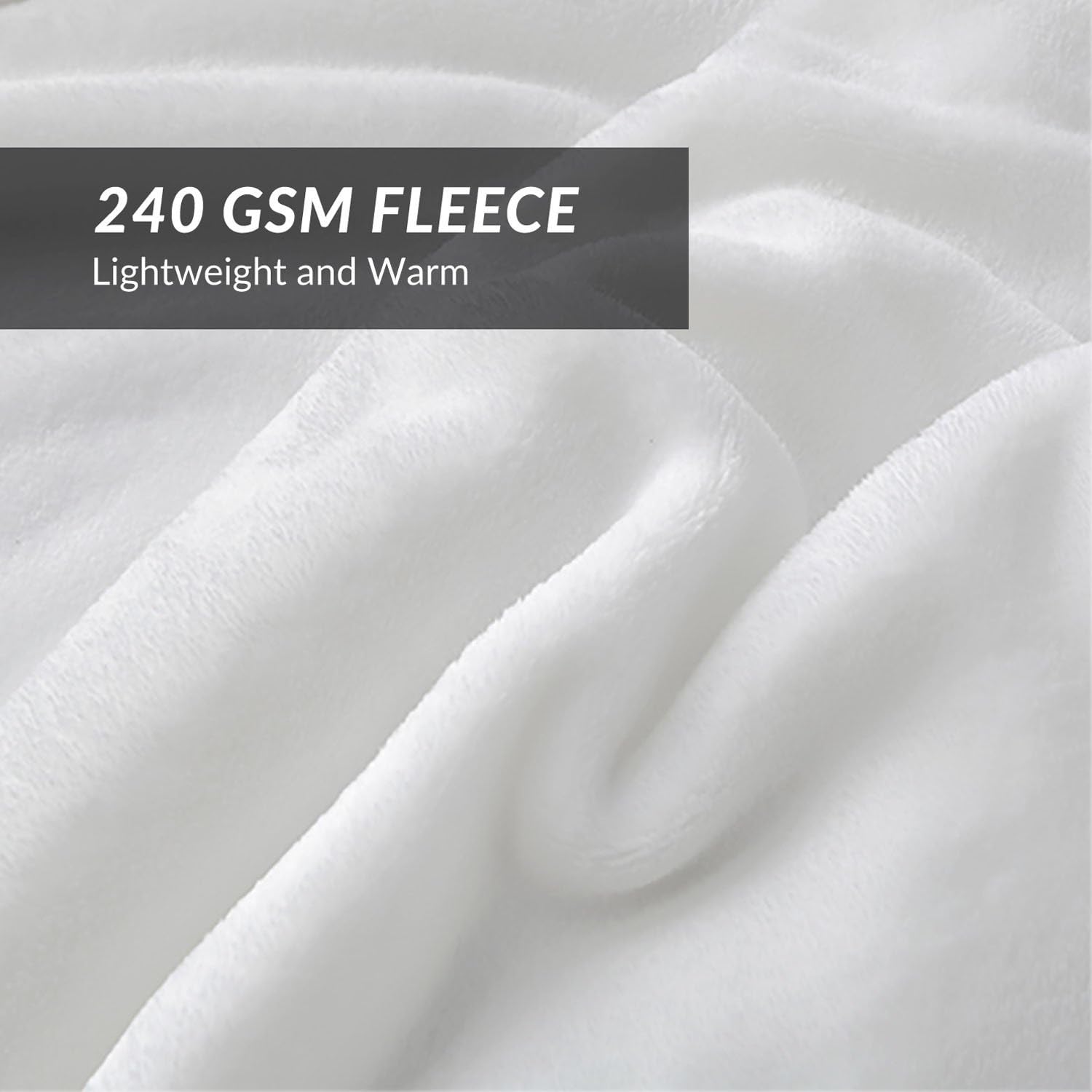 Bedsure Fleece Blanket Queen Size White Lightweight Super Soft Cozy Luxury Bed Blanket Microfiber: Home & Kitchen