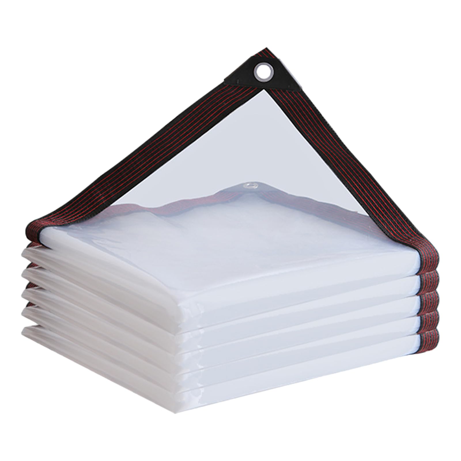 ALI2 Clear Tarpaulin 2 x 3m,Transparent Outdoor Tarpaulin, Transparent Outdoor Protection with 6 m Rope (2 x 3 m)