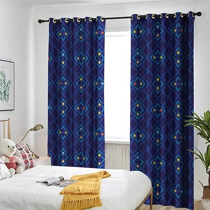 Amazon Com Navy Blue Decor Indoor Outdoor Curtains