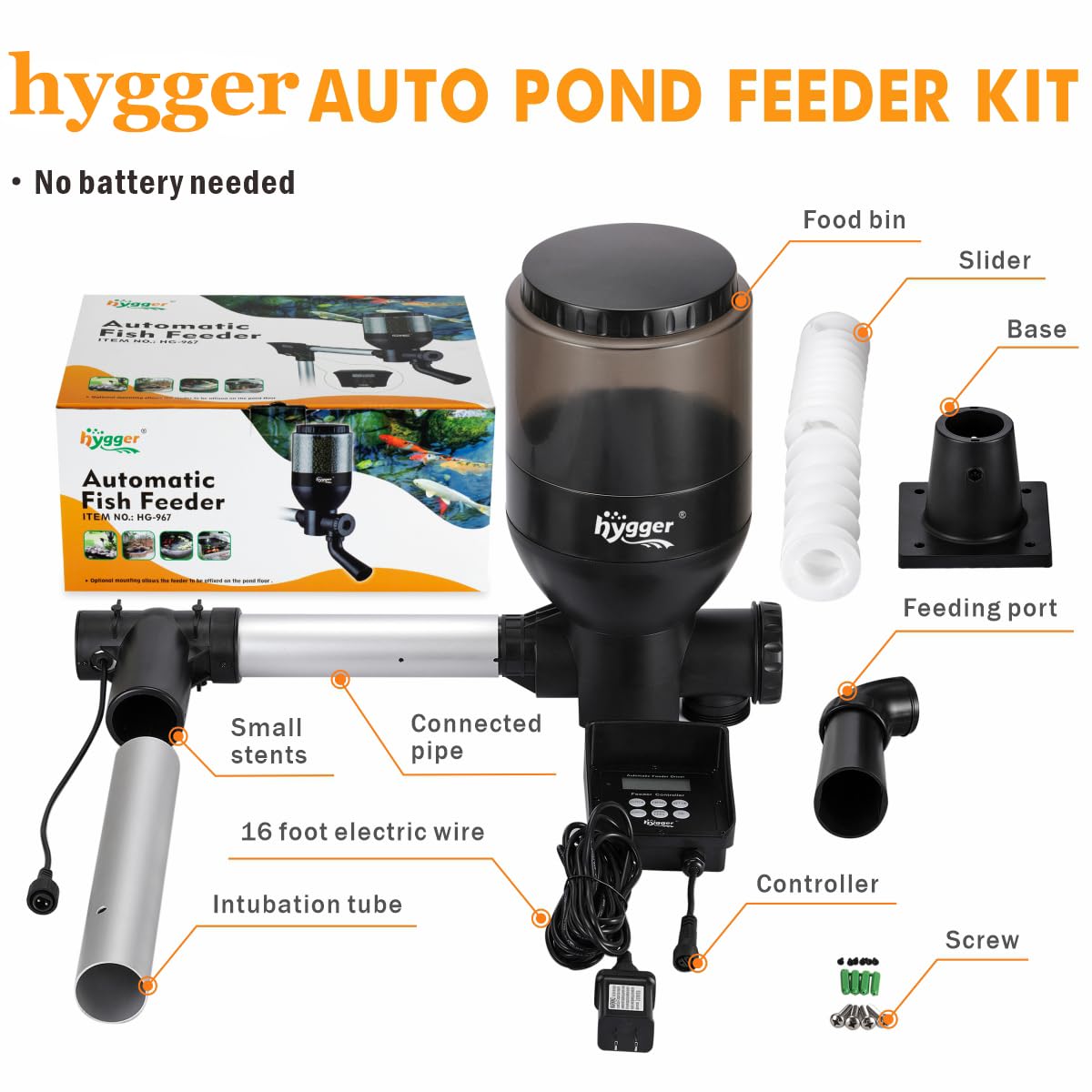 Mua Large Programmable Auto Pond Feeder with LCD Display Controller ...