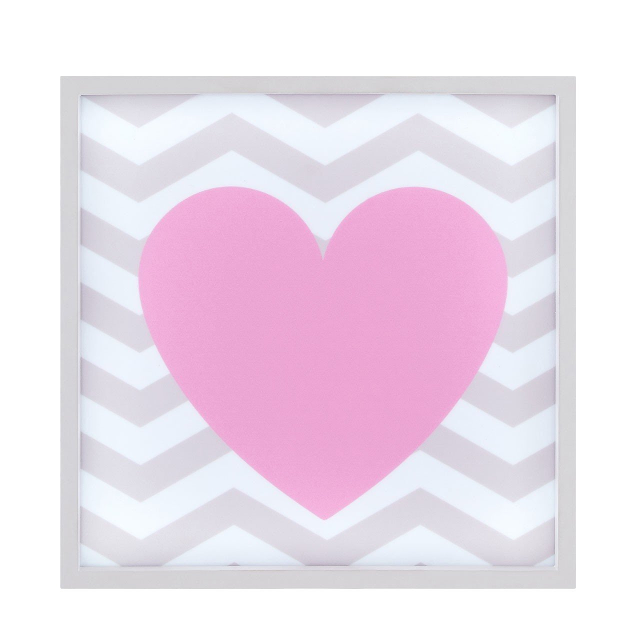 Premier Housewares Lightbox / Light Up Message Board / Wall Décor Light / Kids Room Décor / Battery Operated - Pink Heart