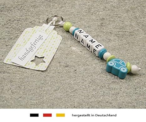 NAMENSANHÄNGER – Anhänger mit Namen | Baby Kinder Schlüsselanhänger für Wickeltasche, Kindergartentasche, Schultasche oder Ru