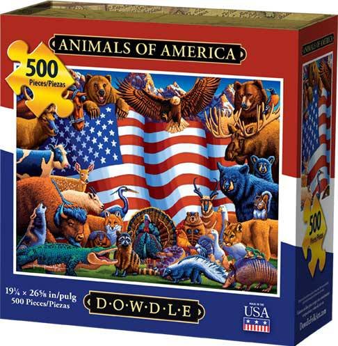 Dowdle Jigsaw Puzzle - Animals of America - 500 Piece