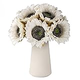 DuHouse 12pcs Artificial Sunflowers with Long Stems