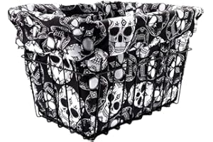 CRUISER CANDY Bike Basket Liner Waterproof, Universal Fit for Most Bike Baskets, Stylish 2in1Tote, Bike Basket Cover, EBiKE Front Wire Or Wicker Bike Baskets Fits Up to 15x12x10 (Black)