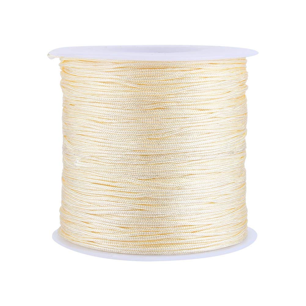 100m X 0.8mm Nylon Flexible Cord Wind Chime Cord Replacement Satin String Chinese Knotting Beading Thread for DIY