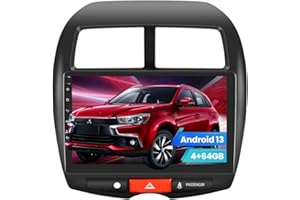 WOWIVID [4+64G] Car Stereo for Mitsubishi ASX 2013-2015,Outlander Sport 2010-2019,RVR 2011-2017,Supports Wireless Carplay&Android Auto, 10.1 Inch IPS Touchscreen Bluetooth Radio with GPS WiFi FM Radio SWC