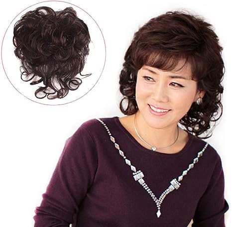 Olaya 5 5 X 5 Crown Topper Front Short Long Back Curly Human