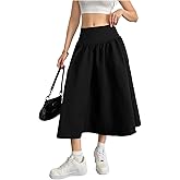 SHENHE Women's Elegant High Waisted A Line Flowy Maxi Skirt Casual Going Out Flare Long Skirt