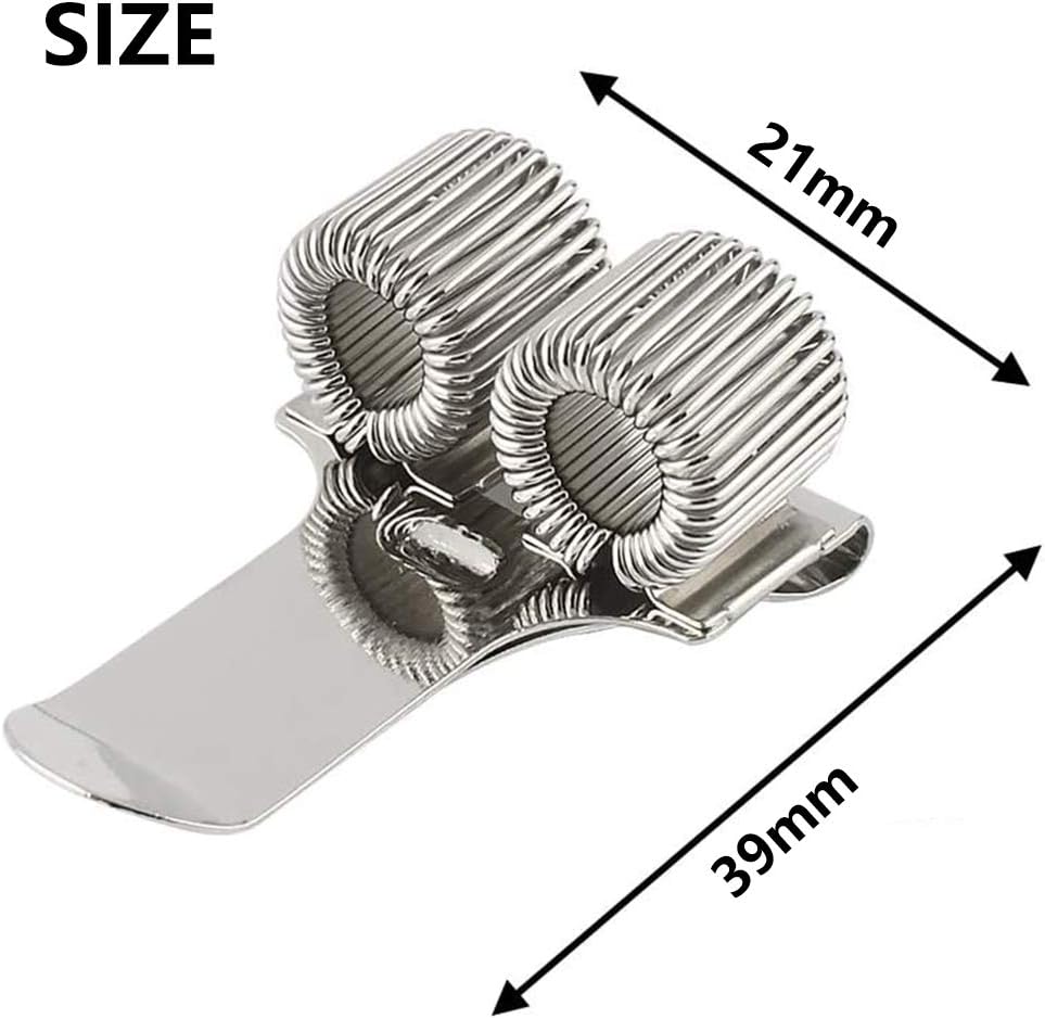Pen Holder Metal,BETOY 6 Pieces Pen Holder with Pocket Clip Two Holes Metal Pen Holder Pen Loop Clip with Pocket Clip for Notebook and Clipboard with Spring Fits Almost All Pen Size - Image 3