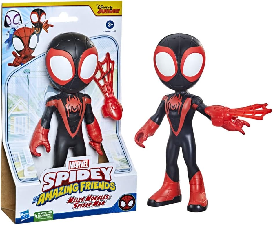 Hasbro SPIDEY AND HIS AMAZING FRIENDS Miles Morales Supersized Spider-Man Figure