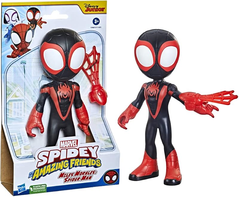 Hasbro SPIDEY AND HIS AMAZING FRIENDS Miles Morales Supersized Spider-Man Figure