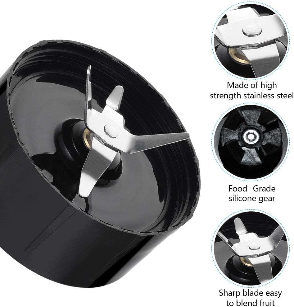 Blender Replacement Parts for Magic Bullet Blender, Replacement Extractor Blade Includes 2 Rubber Sealing Gaskets Compatible with Magic Bullet 250W MB1001 Blender, Juicer and Mixer (6 Pcs): Kitchen & Dining