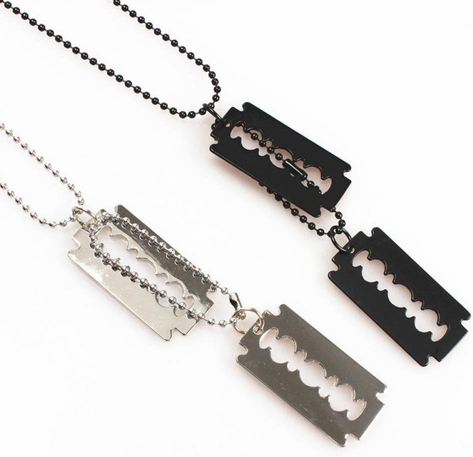 ZC252 Europe and the United States foreign trade eBay aliexpress supply blade razor brand Dog Tag Necklace in the men's long