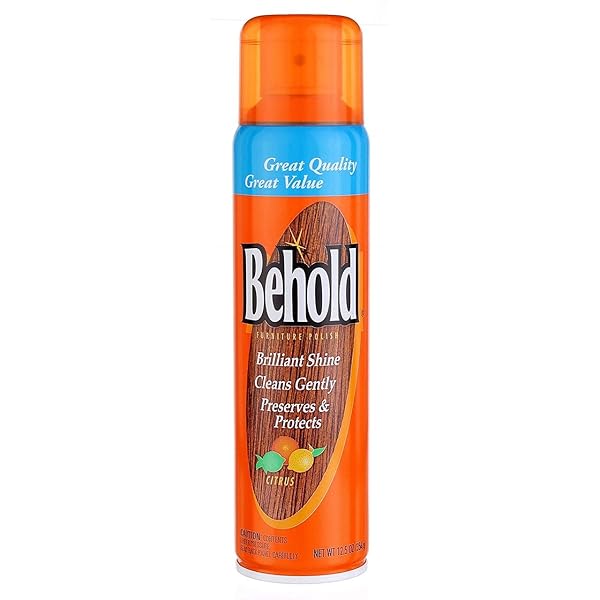 BEHOLD FURNITURE POLISH AEROSOL, CITRUS, 12.5 OZ