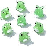 LiQunSweet 10 Pcs Cartoon Green Frog Lampwork Loose Beads Cute Animals Spacer Glass Beads for DIY Jewelry Bracelets Earrings Craft Accessory